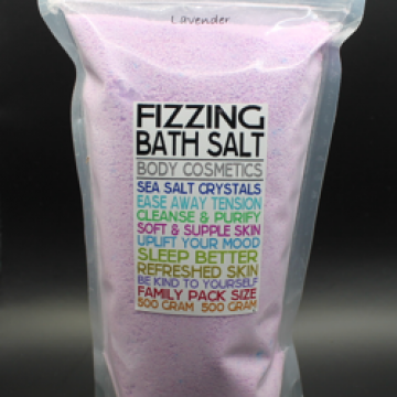 Herbal Fizzing Bath Salt 500g  Lavender