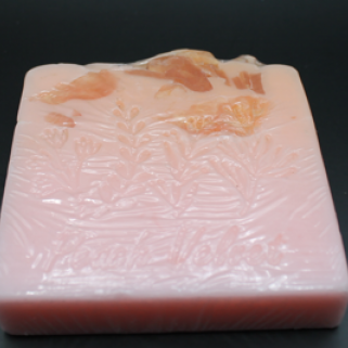 Hand cut Soap Marble Peach & Velvet