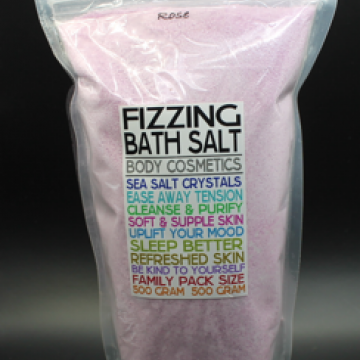 Herbal Fizzing Bath Salt 500g Rose